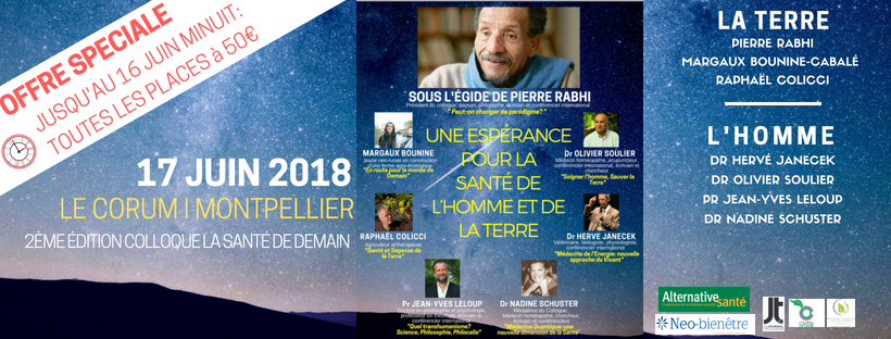 Colloque sur la santé de demain le dimanche 17 juin 2018